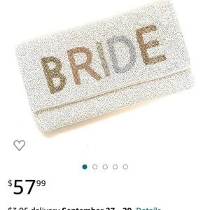 Beaded BRIDE purse